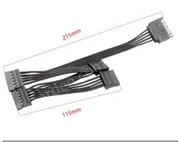 SATA 6-point hard drive power connector extension cable 1Main and 6secondary lines