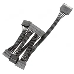 SATA 5-point hard drive power connector extension cable 1Main and 5secondary lines