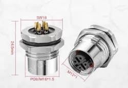 M12 connector sensor waterproof male and female connector 8 pins sw18 m16